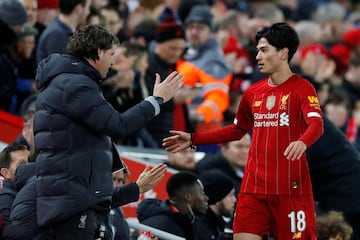 Takumi Minamino's Liverpool debut in pictures. Takumi was substituted on 70 minutes, replaced by Alex Oxlade-Chamberlain