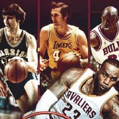 West, Jordan, Shaquille y LeBron suman 26 de los 53 partidos de 40 puntos en las Finales NBA