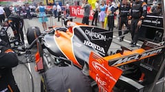 El McLaren Honda de Alonso en la parrilla del GP de Austria.