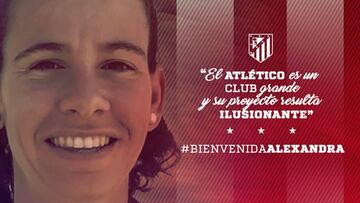 Alexandra Rosillo, nueva jugadora del Atlético