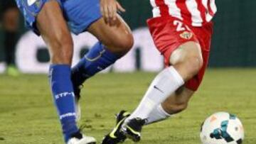 Borja Fernández durante el partido contra el Almería.