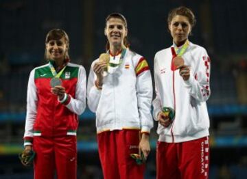 Ruth Beitia consigue el primer oro olímpico para el atletismo femenino español en los Juegos de Río 2016.