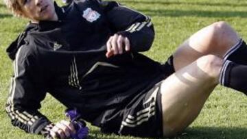 Fernando Torres durante un entrenamiento