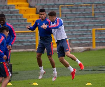 Colombia entrenó con 22 jugadores, Cristian Borja fue la única ausencia por una faringoamigdalitis.