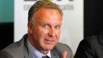 Rummenigge durante una rueda de prensa en 2008. 