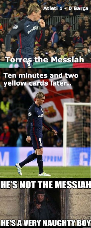 Zero to hero: Barcelona - Atletico in memes feat: Torres' red card