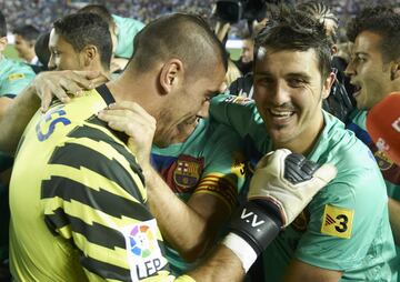 El 11 de mayo de 2011, en el Ciudad de Valencia, el Barcelona ganó al Levante y Villa consiguió su primer título de Liga. Con el club blaugrana consiguió otra liga en la temporada 2012/13.


