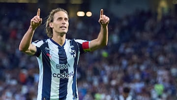 Sergio Canales celebrates his goal 2-0 of Monterrey during the 9th round match between Monterrey and Queretaro as part of the Liga BBVA MX Varonil, Torneo Clausura 2026 at BBVA Bancomer Stadium, on March 04, 2026 in Monterrey, Nuevo Leon, Mexico.