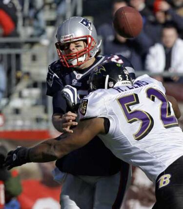 Patriots, 14; Ravens, 33.