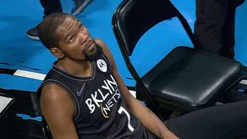 La reacción de Kevin Durant al enterarse de que debía irse del partido por protocolos sanitarios