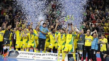 18/03/18 MOVISTAR INTER vs JAEN PARAISO INTERIOR
 FINAL COPA ESPA&Atilde;A FUTBOL SALA
 JAEN PARAISO INTERIOR CAMPEON DE LA COPA DE ESPA&Atilde;A
 
  ALEGRIA CELEBRACION 