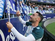 Víctor, en el entrenamiento a puertas abiertas.