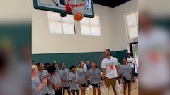 Golden State Warriors star point guard Stephen Curry holds an annual summer basketball camp and one kid experienced a moment he will never forget.