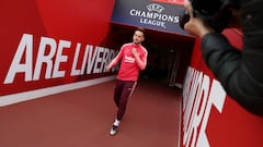 Messi and Barcelona train at Anfield - in pictures