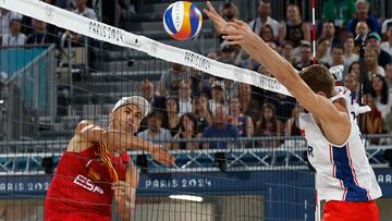 Pablo Herrera en un remate.