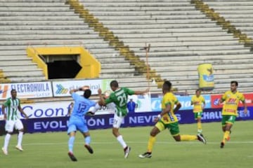 Partido correspondiente a la quinta fecha del Torneo Postobón entre Deportes Quindío y Real Cartagena en el estadio Centenario de Armenia.