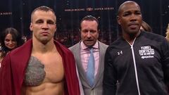 Mairis Briedis y Yuniel Dorticos tras sus combates en Riga.