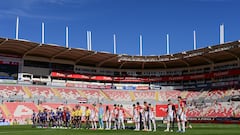 General View during the game Necaxa vs Mazatlan FC, corresponding to Round 16 of the Torneo Apertura 2023 of the Liga BBVA MX, at Victoria Stadium, on November 05, 2023. 

<br><br>

Vista General durante el partido Necaxa vs Mazatlan FC, correspondiente a la Jornada 16 del Torneo Apertura 2023 de la Liga BBVA MX, en el Estadio Victoria, el 05 de Noviembre de 2023