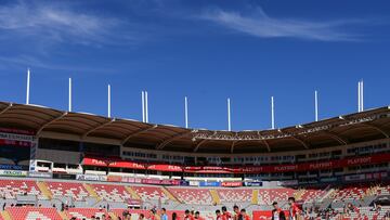 General View during the game Necaxa vs Mazatlan FC, corresponding to Round 16 of the Torneo Apertura 2023 of the Liga BBVA MX, at Victoria Stadium, on November 05, 2023.
<br><br>
Vista General durante el partido Necaxa vs Mazatlan FC, correspondiente a la Jornada 16 del Torneo Apertura 2023 de la Liga BBVA MX, en el Estadio Victoria, el 05 de Noviembre de 2023