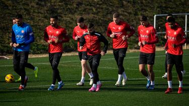 Entrenamiento del Girona.