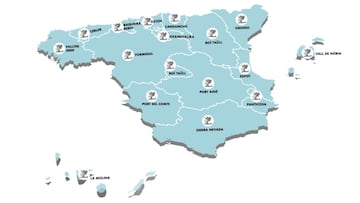 Mapa por comunidades aut&oacute;nomas de Espa&ntilde;a. 