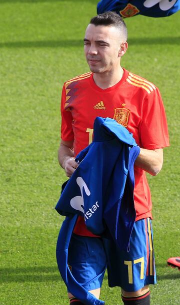 Iago Aspas, with the Spain squad in Las Rozas today.