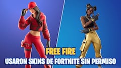 Free Fire usa sin permiso skins de Fortnite en su último tráiler