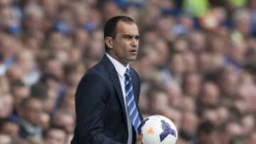 Roberto Martinez, durante un partido con el Everton. 