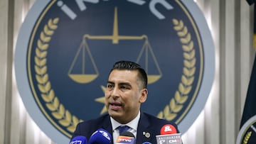 BOGOTÁ, 23 de agosto de 2023.- El director del Inpec, Coronel Daniel Gutierrez, da una rueda de prensa para explicar sobre la liberación del ex paramilitar Francisco Javier Zuluaga alias Gordo Lindo. (Colprensa- John Paz)