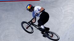 VENTURA, CALIFORNIA - JUNE 28: Nikita Ducarroz competes in the Women's BMX Park Final during the X Games California 2024 at Ventura County Fairgrounds and Event Center on June 28, 2024 in Ventura, California.   Ronald Martinez/Getty Images/AFP (Photo by RONALD MARTINEZ / GETTY IMAGES NORTH AMERICA / Getty Images via AFP)