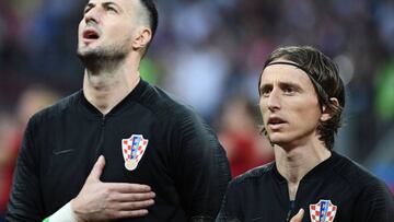 Modric, antes del partido entre Croacia e Inglaterra.