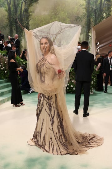 Lana del Rey llevó un vestido, creado para la ocasión, que estaba inspirado en una de las colecciones más celebradas de McQueen, 'Widows of Culloden'.