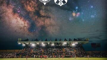 Cartel del partido Cáceres - Tenerife.