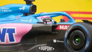 Fernando Alonso con el Alpine durante el FP3 del GP de Canadá.