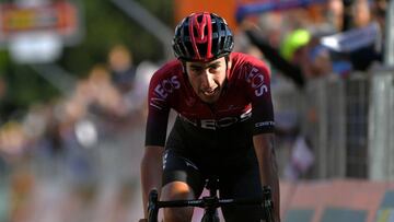 Iván Ramiro Sosa durante una carrera con el Ineos.