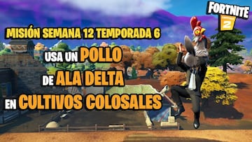 &iquest;D&oacute;nde est&aacute; Cultivos Colosales y c&oacute;mo usar un pollo como ala delta en Fortnite?