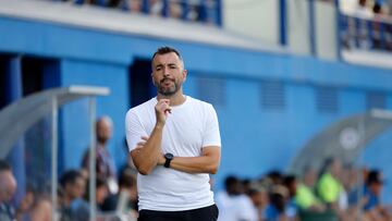 Diego Mart¨ªnez, entrenador del Espanyol.