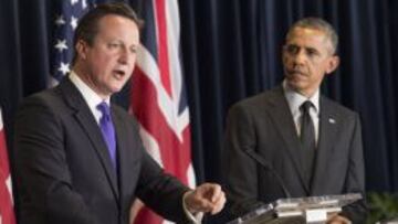 David Cameron, este jueves con Obama.