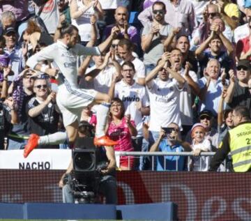 Gareth Bale celebra el 1-1.