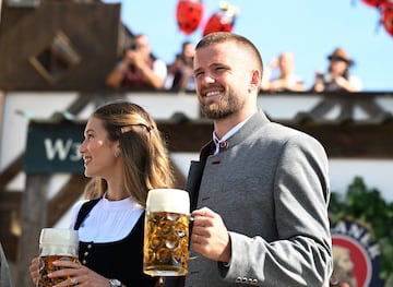 Eric Dier durante la fiesta del Oktoberfest celebrado en Munich.