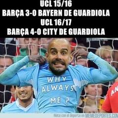 Los memes más divertidos de la derrota de Guardiola ante el Barcelona