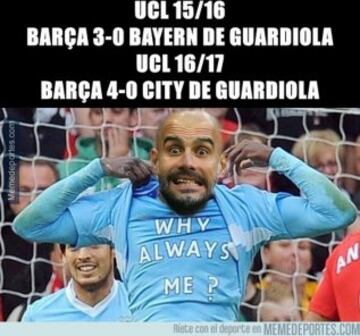 Los memes más divertidos de la derrota de Guardiola ante el Barcelona