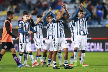 Diego Rodriguez, Erick Sanchez and Luis Alfonso Rodriguez of Pachuca 