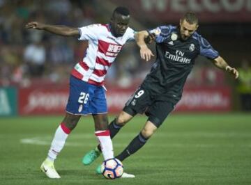 Victorien Angban y Karim Benzema.