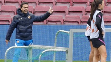 Gir&aacute;ldez durante un entrenamiento.