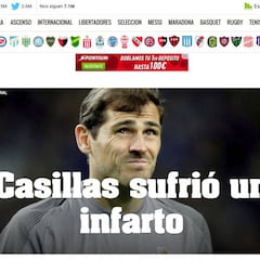 Conmoción en la prensa mundial por el infarto de Casillas
