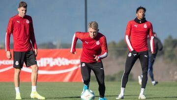 Entrenamiento del Girona.