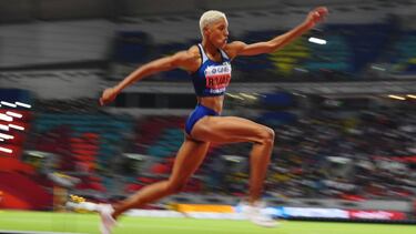 Yulimar Rojas, en acción en Doha.