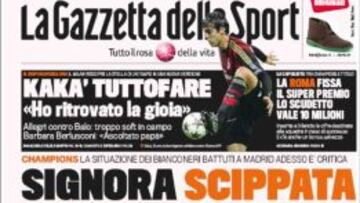 Portada de La Gazzetta