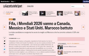 El Mundial de 2026 va con Canadá, México y Estados Unidos.Marruecos derrotado